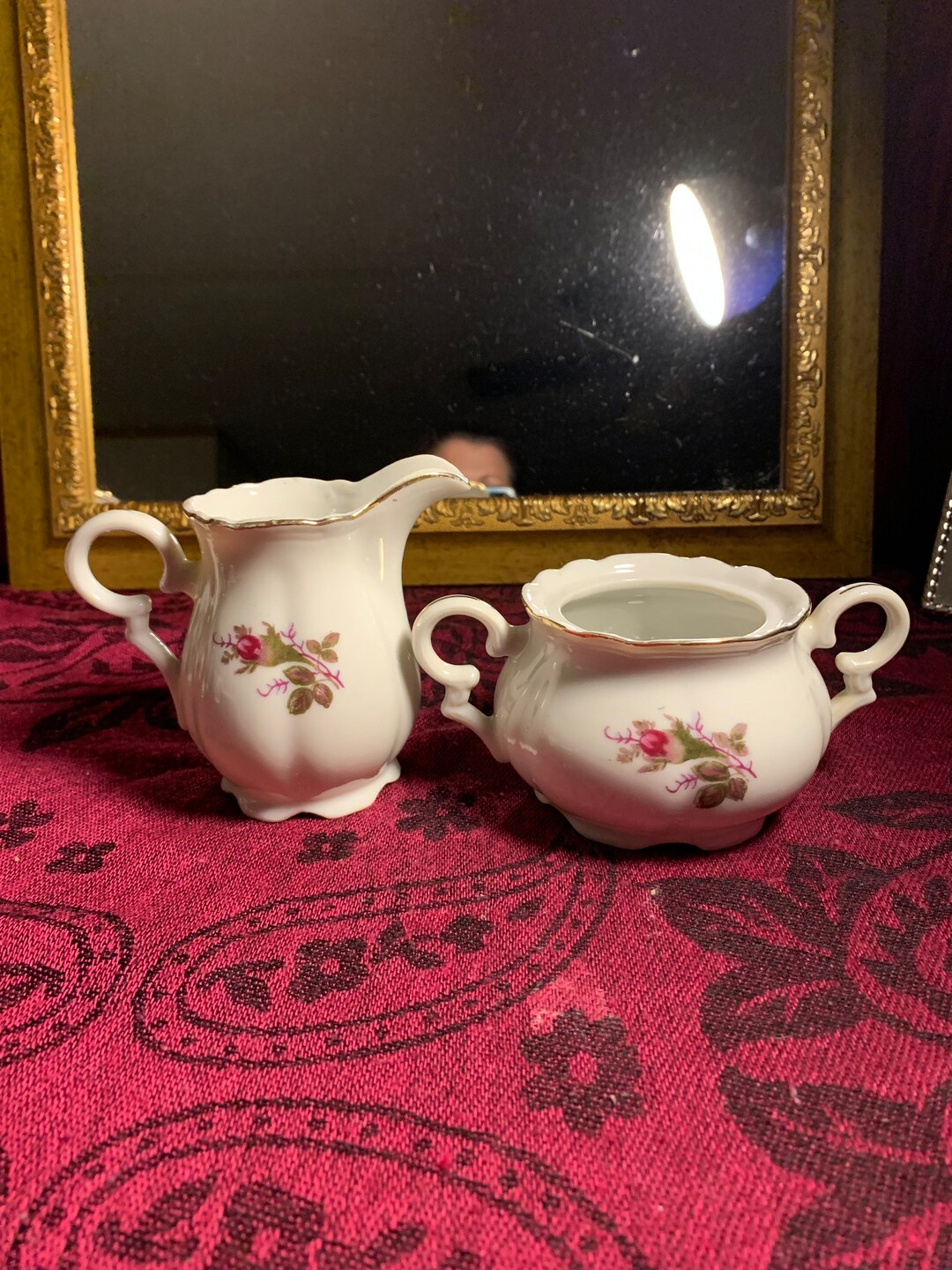 Vintage China Creamer Pitcher & Sugar Bowl Set Etsy
