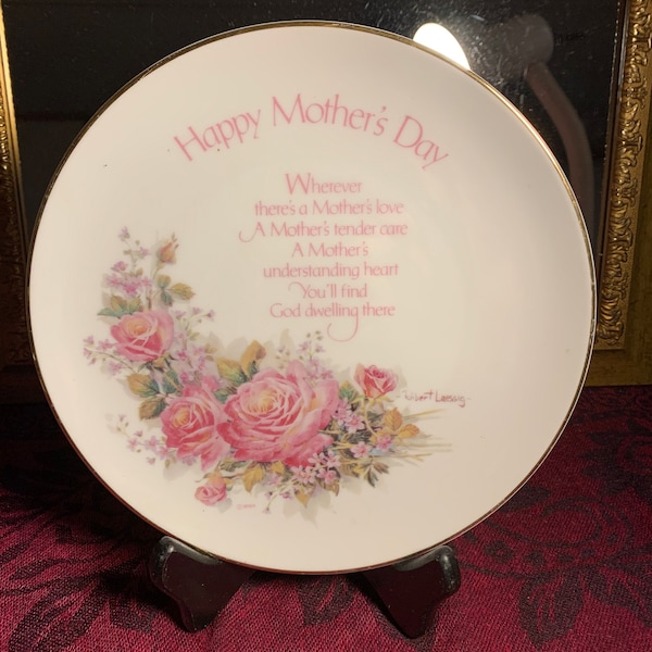 Vintage 1976 Robert Laessig Floral Mother’s Day Plate