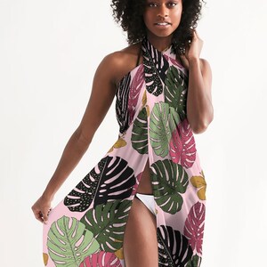 TROPICAL SWIMSUIT COVERUP for Women - Sarong Cover Up - Bikini Coverup - Sheer Coverup - Beach Sarong