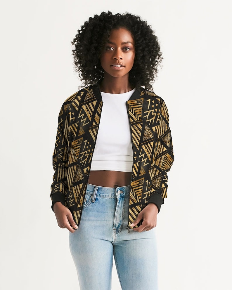 BOMBER JACKET WOMEN - Tribal Womens Light Bomber Jacket - Fall Jacket For Women - African Jacket - Africa Jacket - Bomberjacke Afrikanisch image 5