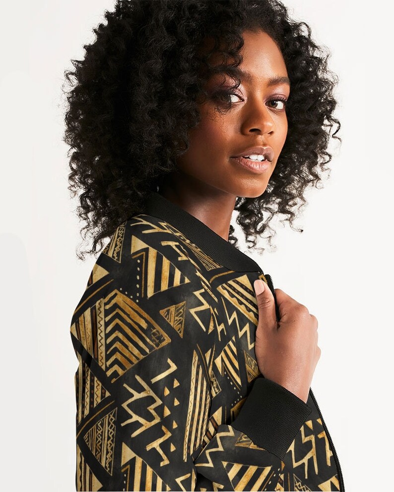 BOMBER JACKET WOMEN - Tribal Womens Light Bomber Jacket - Fall Jacket For Women - African Jacket - Africa Jacket - Bomberjacke Afrikanisch image 4