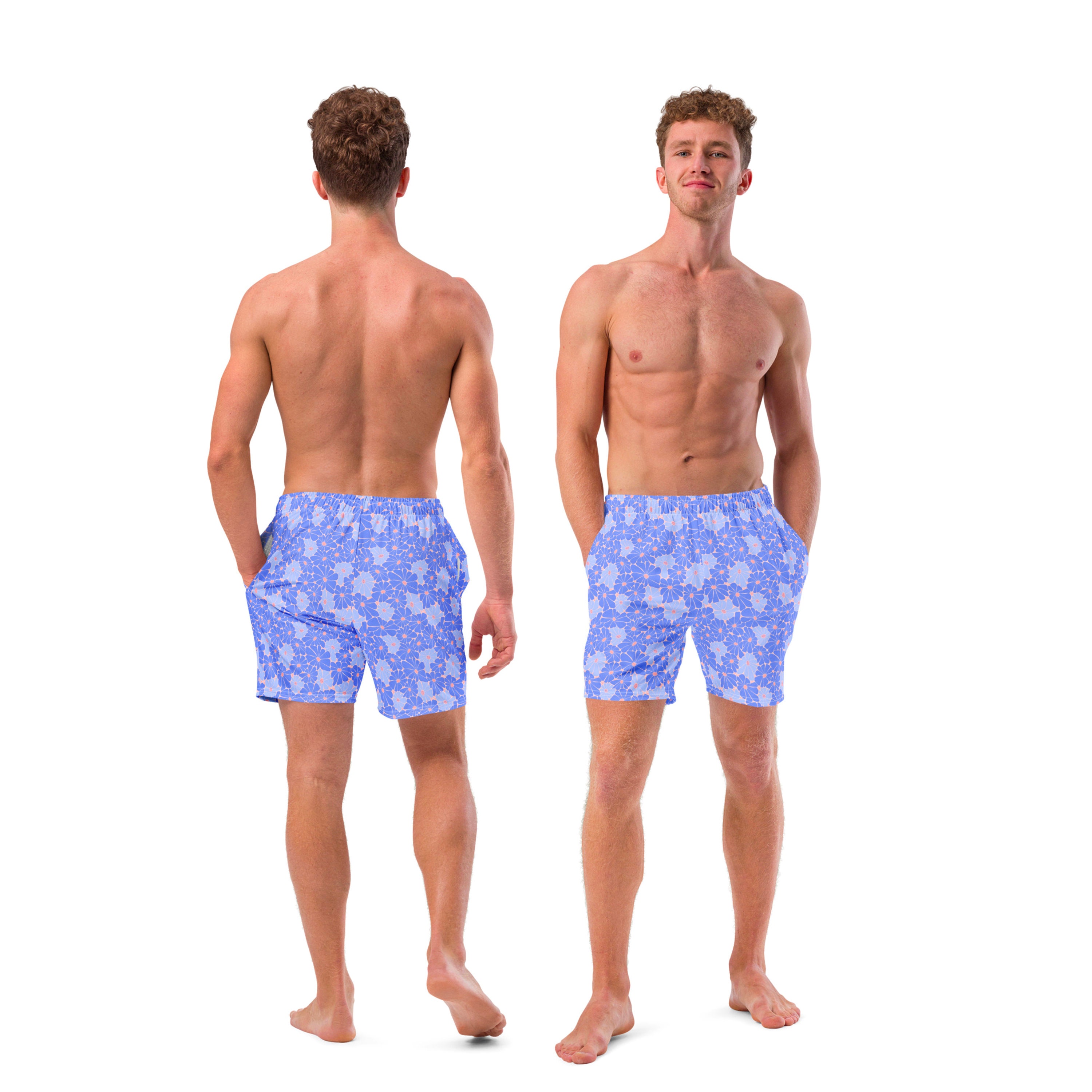 Matching Swimsuits for Couples Blue Couples Swimwear Set His and Hers Matching Bathing Suits