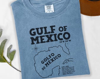 Gulf of Mexico Shirt - Coastal Tee - Vacation Mexico Shirt - Golfo de México Vintage Shirt - Gulf of Mexico Tshirt - Mexican Pride Shirt