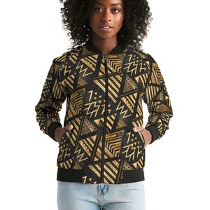 BOMBER JACKET WOMEN - Tribal Womens Light Bomber Jacket - Fall Jacket For Women - African Jacket - Africa Jacket - Bomberjacke Afrikanisch image 2