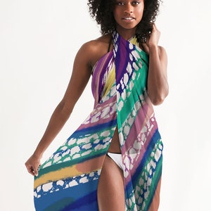 Purple Sarong Wrap - Sarongs For Women - Swimsuit Cover Up Gift - Sheer Swimsuit Scarf - Beach Sarong