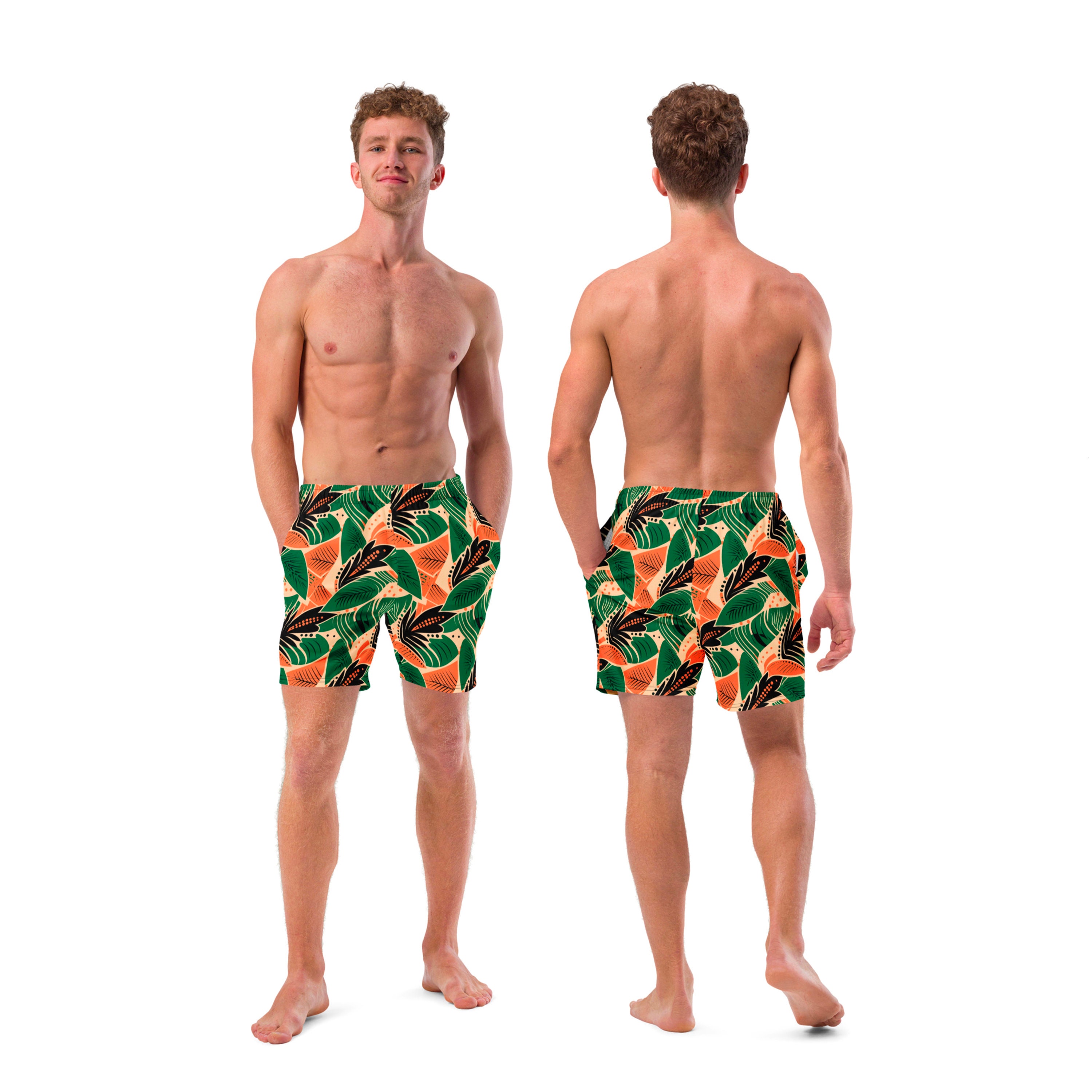 Matching Couples Swimsuit Set His and Hers Swimwear Tropical Couple Swimwear Matching Bathing