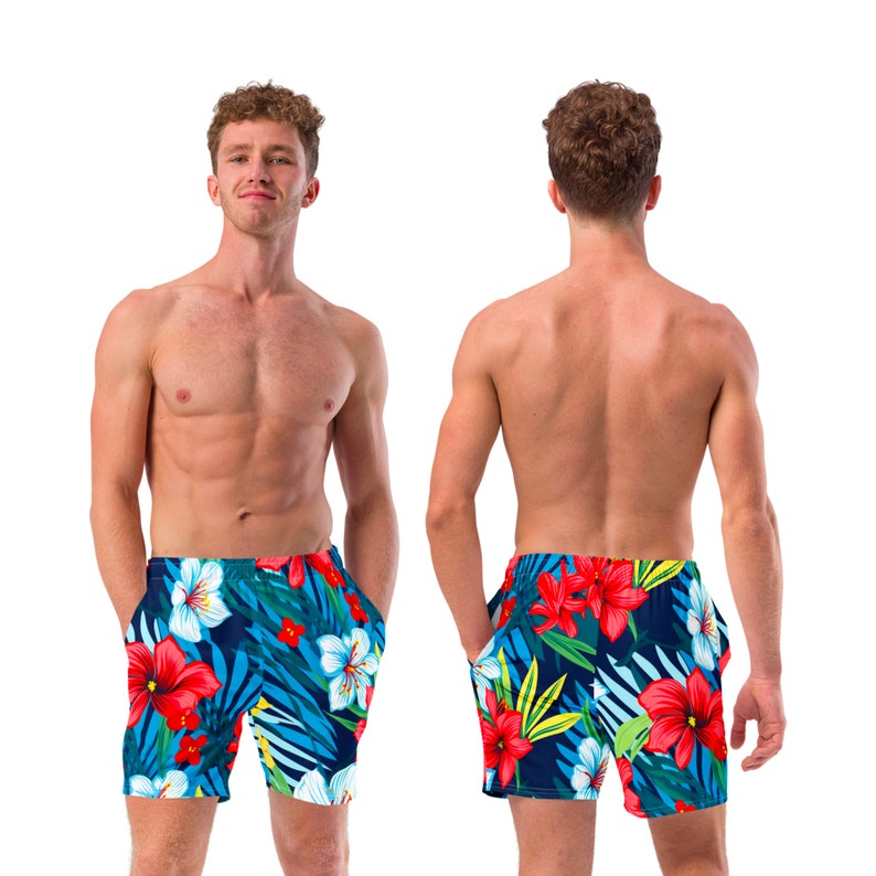 Matching Swimsuits for Couples Floral His and Hers Swimwear Etsy