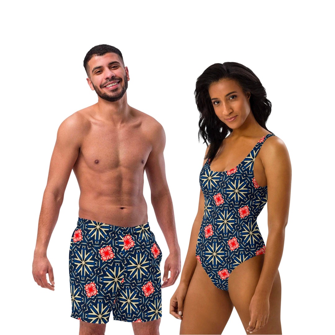 His and Hers Matching Swimsuits for Couples Matching Swimwear for