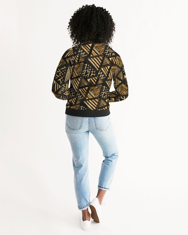 BOMBER JACKET WOMEN - Tribal Womens Light Bomber Jacket - Fall Jacket For Women - African Jacket - Africa Jacket - Bomberjacke Afrikanisch image 3