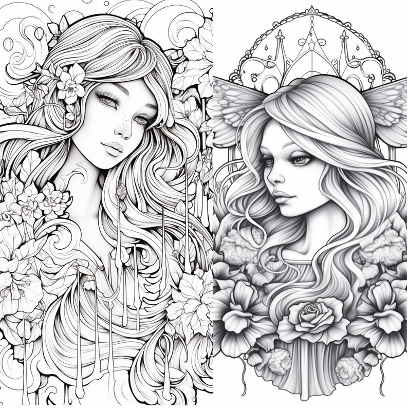 Fairy Girls A Coloring Book of Magic and Wonder for Adults and