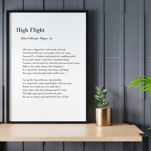 High Flight door John Gillespie Magee, Jr. - Poëzie afdrukbaar