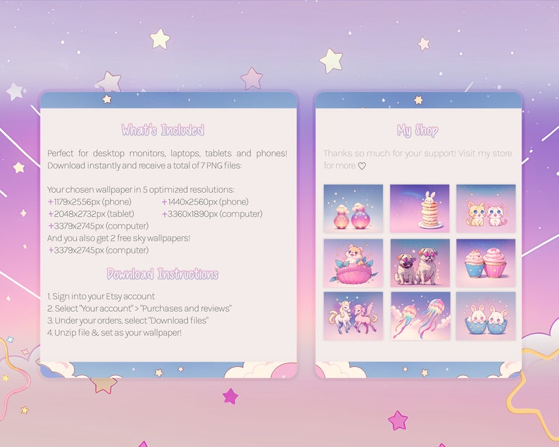 Kawaii Wallpaper X Cloud Potions Desktop Tablet Phone Mobile iPad