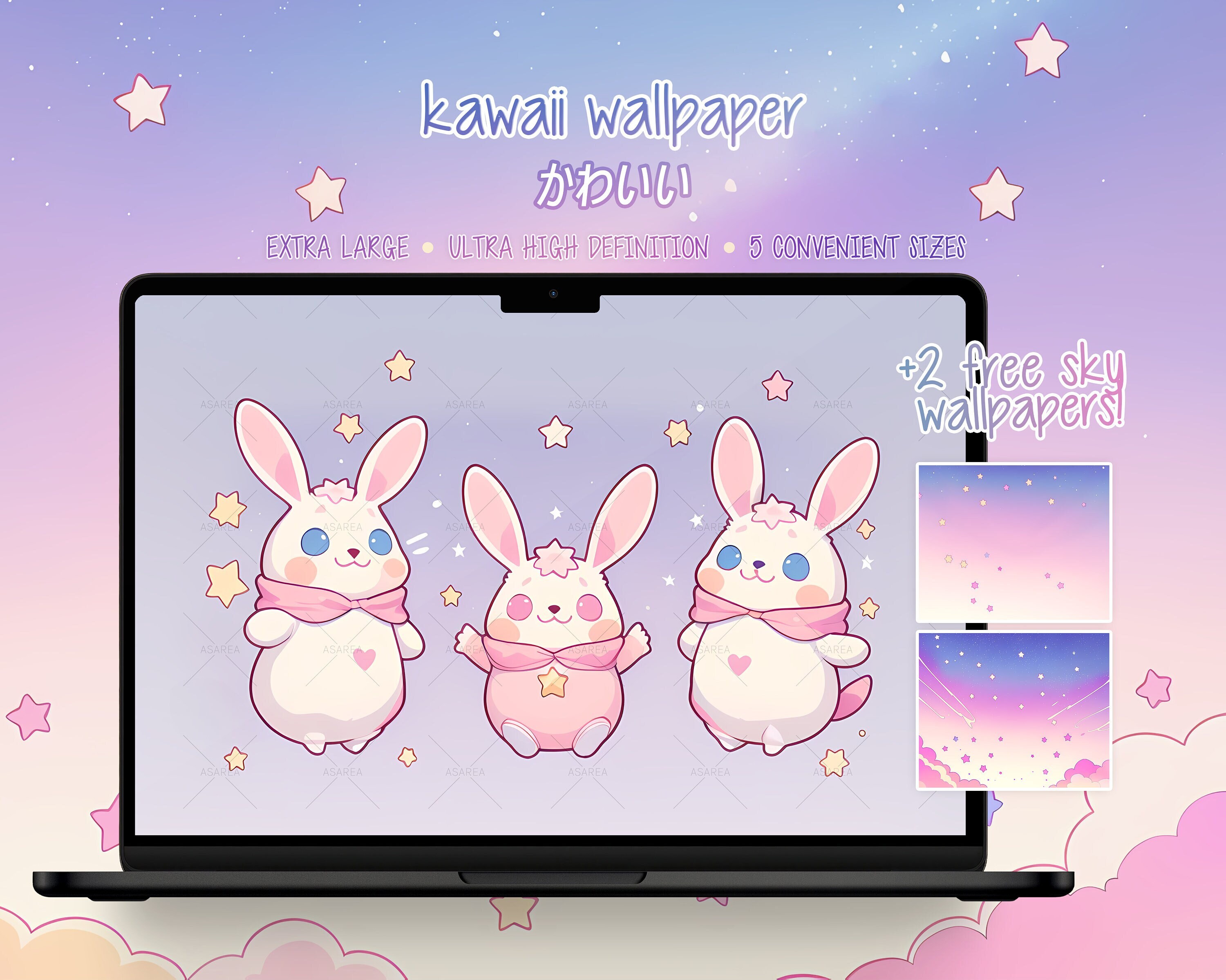 Kawaii Wallpaper X Bunnies Desktop Tablet Phone Mobile iPad iPhone
