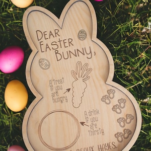 Easter Bunny Tray, Easter Bunny Treat Tray, Easter Decor, Easter Present, Custom cutting board, Easter Tradition, First Easter