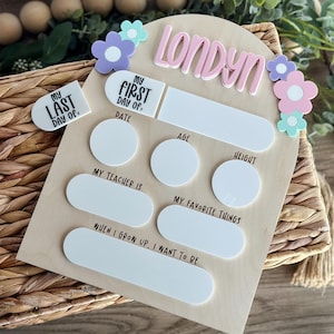 Back to School Board | Interchangable | First Day of School Sign | Last Day of School Sign | Dry Erase Sign | Personalized | Reusable
