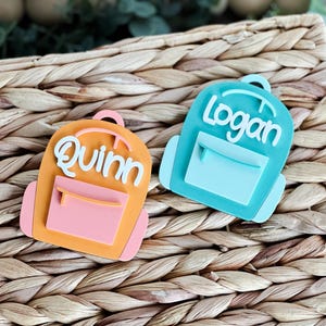 Kids Backpack Tag, Personalized Bag Tag, Backpack Keychain, Personalized Keychain, Custom Name Tag, Back to School, First Day of School