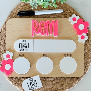 Back to School Board | Interchangable | First Day of School Sign | Last Day of School Sign | Dry Erase Sign | Personalized | Reusable