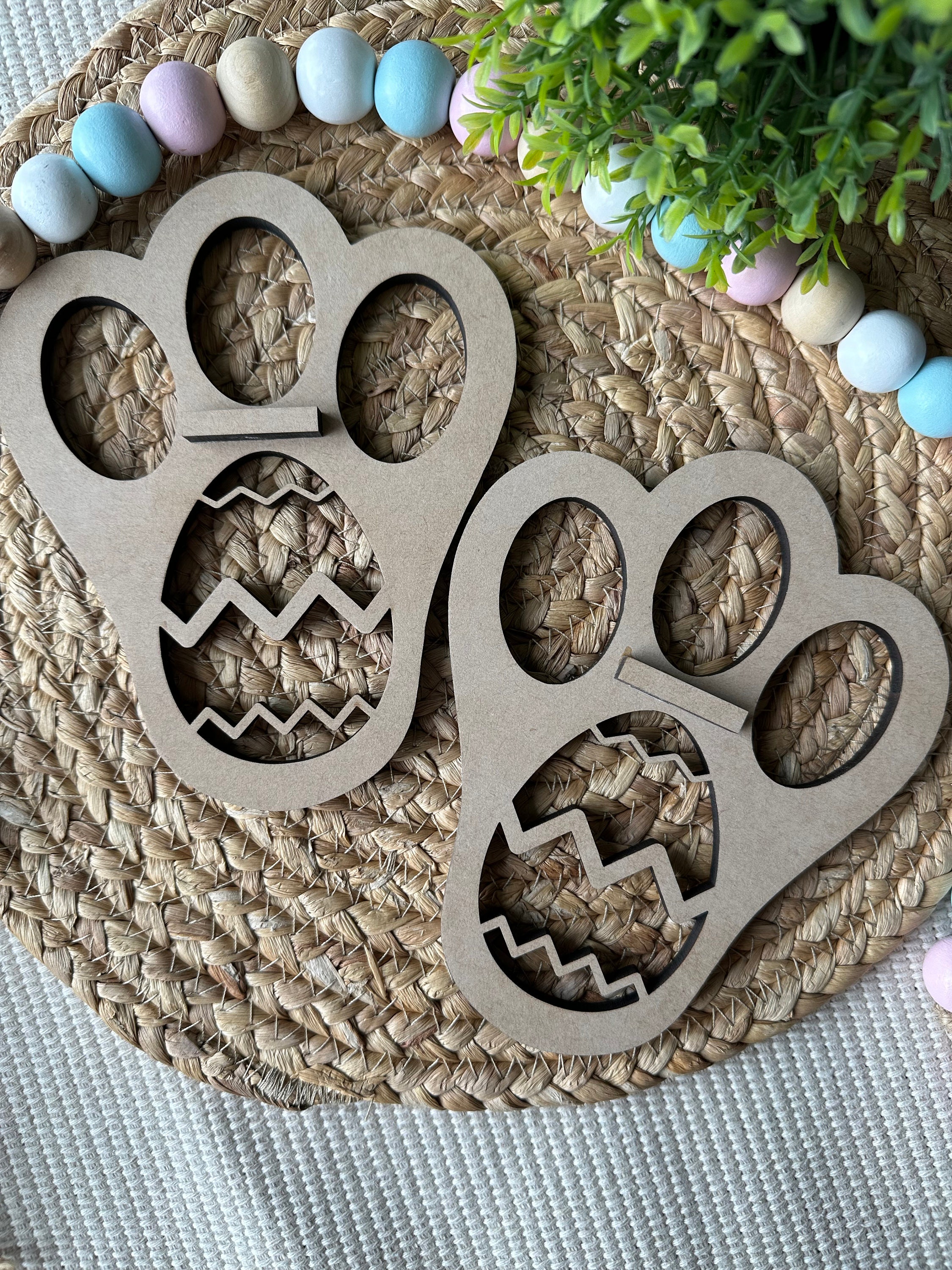 Easter Bunny Printsfoot Print Stencil Easter Bunny Tracks Easter ...