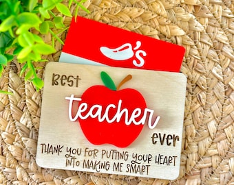 Teacher Gift Card Holder|Teacher Appreciation Gift| Preschool Teacher| Daycare Teacher| Gift Card Holder| Money Holder
