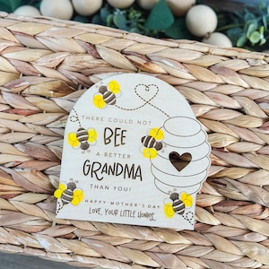 Personalized Mother&#39;s Day DIY Fingerprint Sign: Unique Gift for Mom, Grandma, Stepmom from Kids