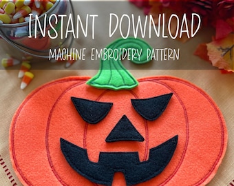 刺繍ファイル ITH ミスターパンプキンヘッド、フェルト ITH セット、フェルトで自分で作るパンプキン、フェルトパンプキンセット用機械刺繍ファイル