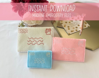 刺繍ファイルITH封筒、フェルトITHメール、フェルト封筒、機械刺繍フェルトメール、刺繍デザインおもちゃ