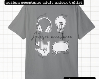 Autism Acceptance Adult Comfort Colors T Shirt