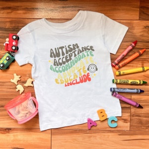 Autism Acceptance Retro Toddler Tee