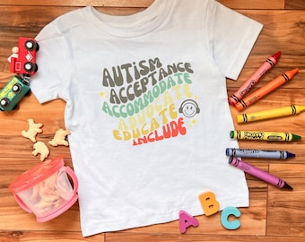 Autism Acceptance Retro Toddler Tee