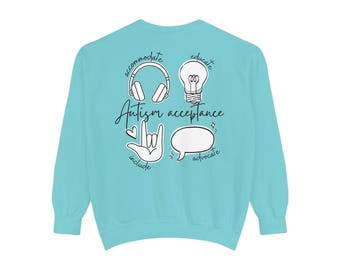 Autism Acceptance Comfort Color Sweatshirt