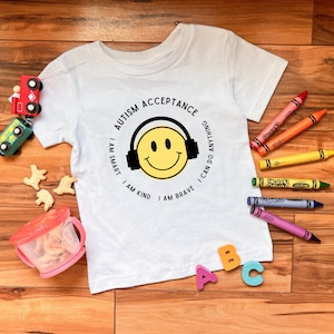 Autism Acceptance Smiley Toddler Tee