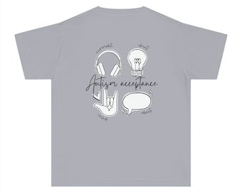 Autism Acceptance Kids Comfort Colors Tshirt