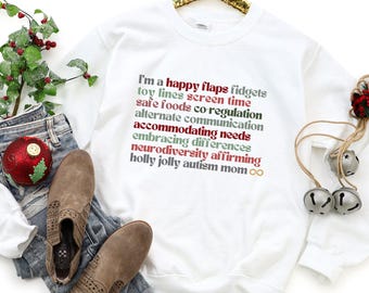 Holly Jolly Autism Mom Sweatshirt