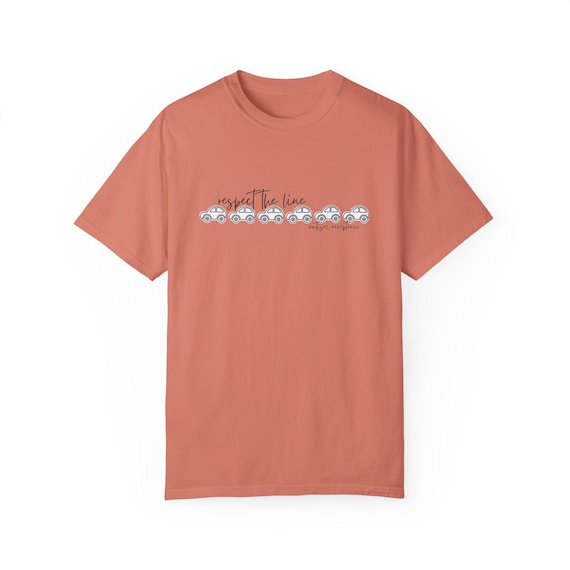 Respect the Line [white Cars] Adult Tee - Etsy