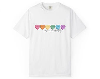 Neurodiversity Candy Hearts Valentines Edition Adult Tee