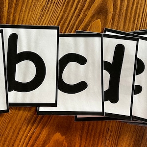 Flash-kaarten met kleine letters