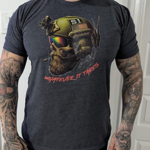 Next Level Shirt Quod Est Necessarium ( Latin ) /Whatever It Takes , Military,Moral, Army,Tactical,CBP, SWAT,Marines ,Navy ,Law Enforcement