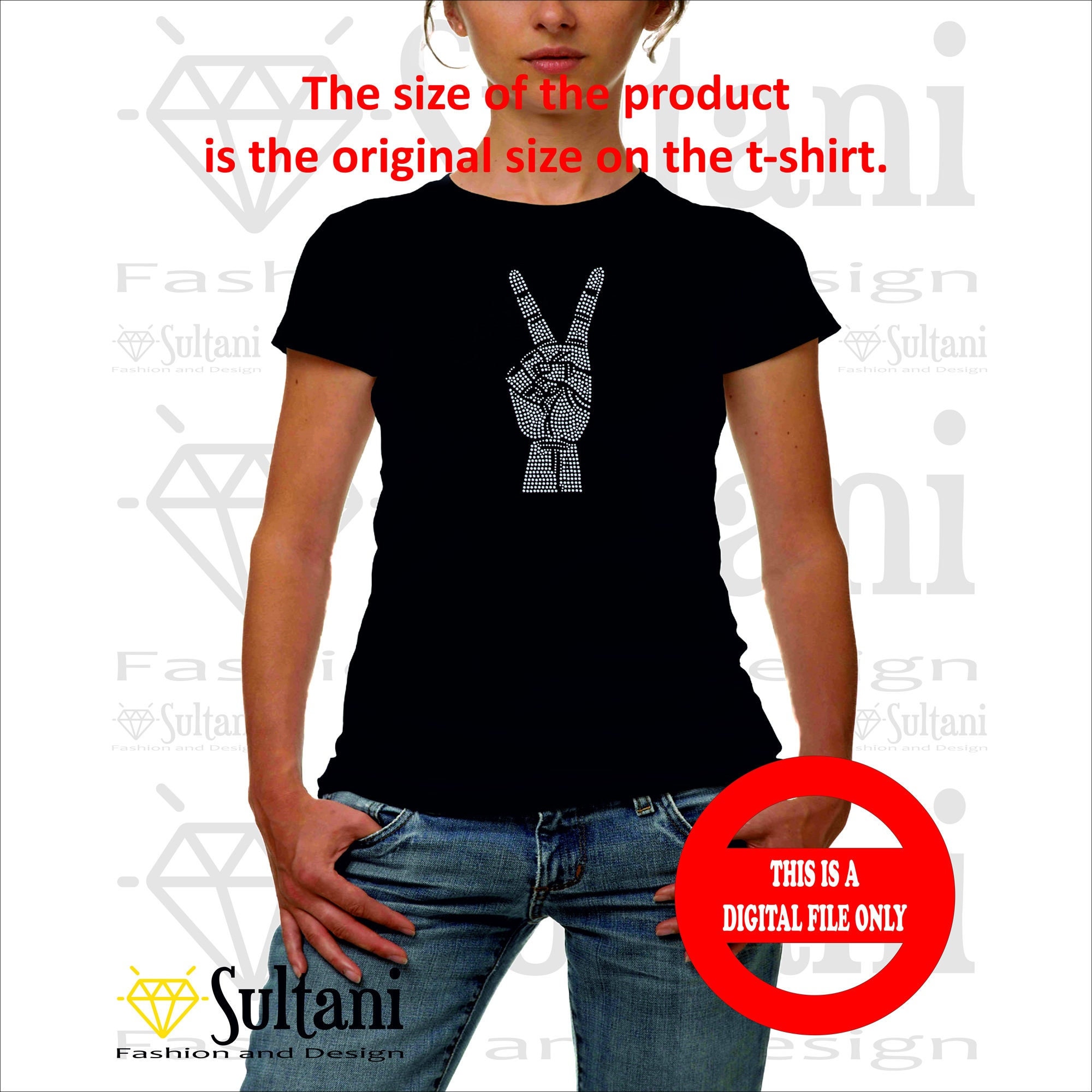 Victory Rhinestone Template Victory Hand Rhinestone Template: SS6-SS10 SVG, PDF (digital Download ...