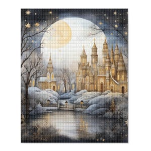 Diamond Painting Kit, High Quality DIY 5D Golden Silver , Square Diamond, Cross Stitch Full Drill, Mosaic Decoration, Home Decor, Art Gift