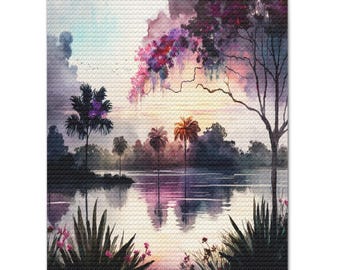 Tropischer See Diamant Malerei Set: 5D DIY Mosaik Kunst