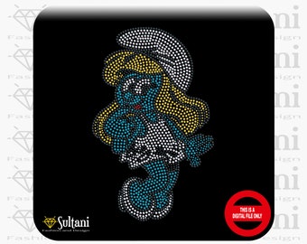 Schlumpfine Strass Template: SS6-SS10 Cut File (SVG, CDR, PDF)
