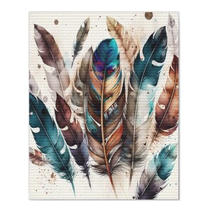 Kit per pittura a diamante, piume boho 5D fai da te di alta qualità, strass rotondi, punto croce, decorazione a mosaico, arredamento per la casa, regalo artistico.