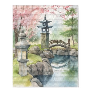 Kit per pittura a diamante, fai da te di alta qualità, giardino giapponese 5D, strass rotondi, punto croce, decorazione a mosaico, arredamento per la casa, regalo artistico.