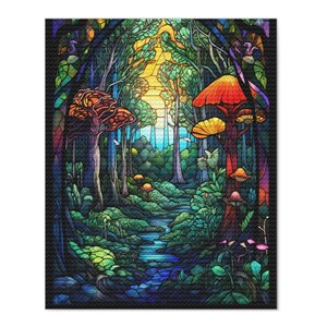 Kit per pittura a diamante, fai da te di alta qualità 5D Foresta fantasy, strass rotondi, punto croce, trapano completo, decorazione a mosaico, arredamento per la casa, regalo artistico