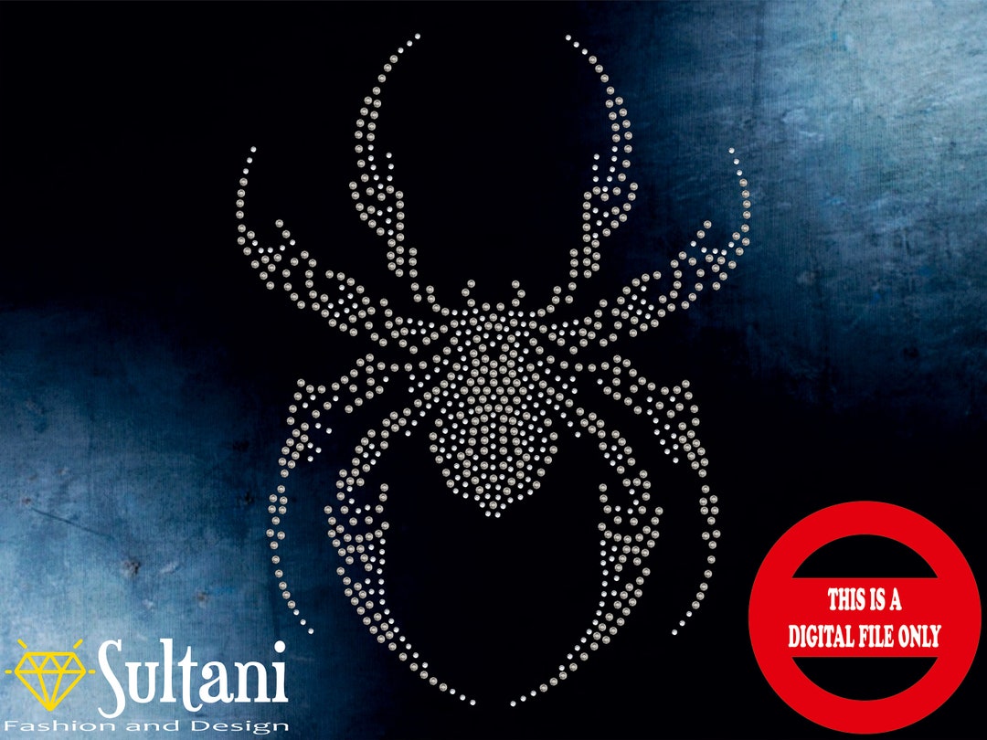 Spider Rhinestone Design Spider Rhinestone Template: SS6 SS10 Cut File (digital Download) - Etsy