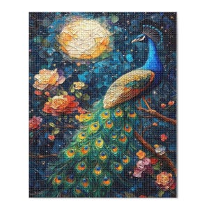 DIY 5D Diamond Painting Kit: Peacock Mosaic Art, Home Decor