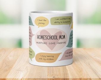 Homeschool Mom Mug / Homeschool Mom Gift / Homeschool Decor / Mug for Mom of Multiples 11 oz