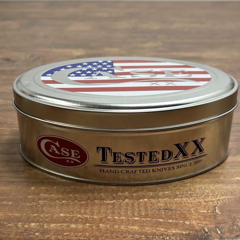 2003 Case XX Knife 6254 SS Trapper Crane's Country Store Navy Blue Flag #2/250!! image 12