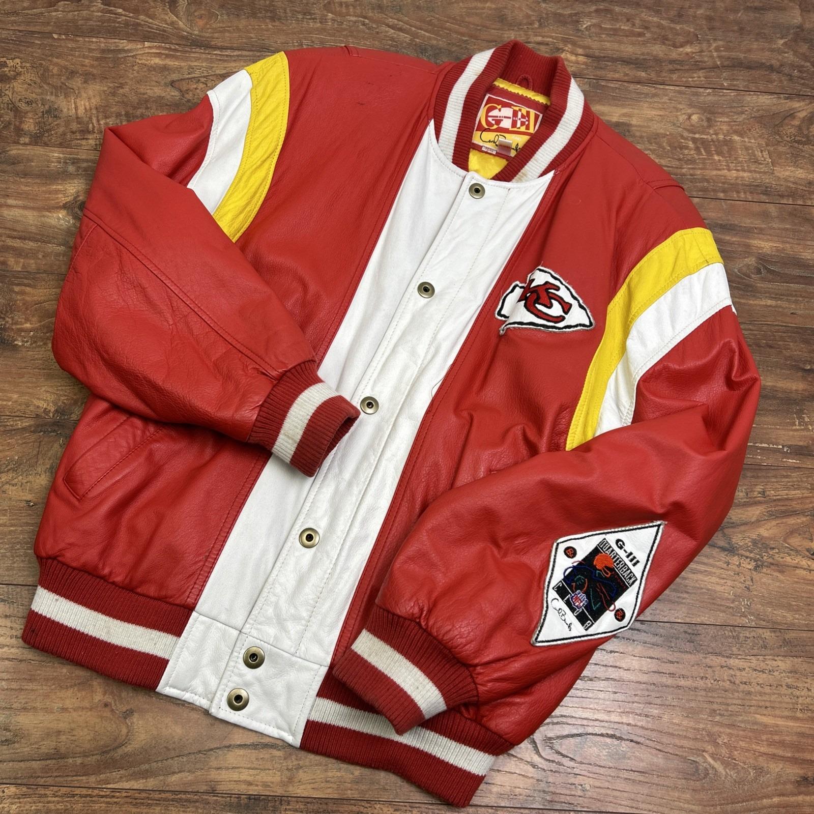 Kansas City Chiefs Leather Jacket - Etsy