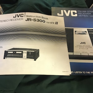 JVC Instruction Book For JR S300 Mark ll Receiver+Brochure